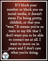 If I block you on Social media means you are so toxic to my life